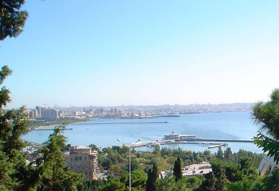 Баку, панорама, море