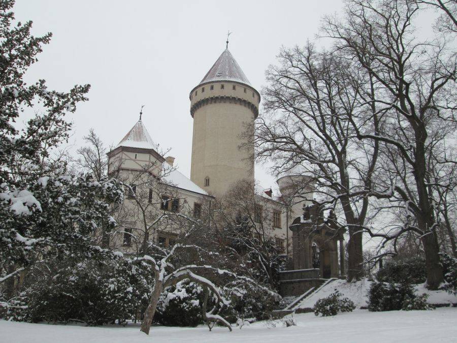 Чешский замок в снегу