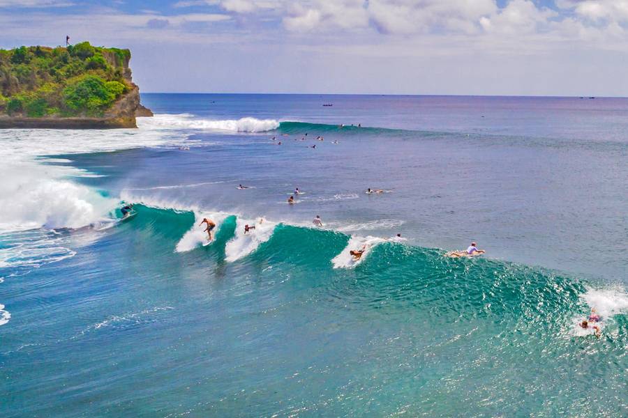 Места для занятия серфингом на Бали