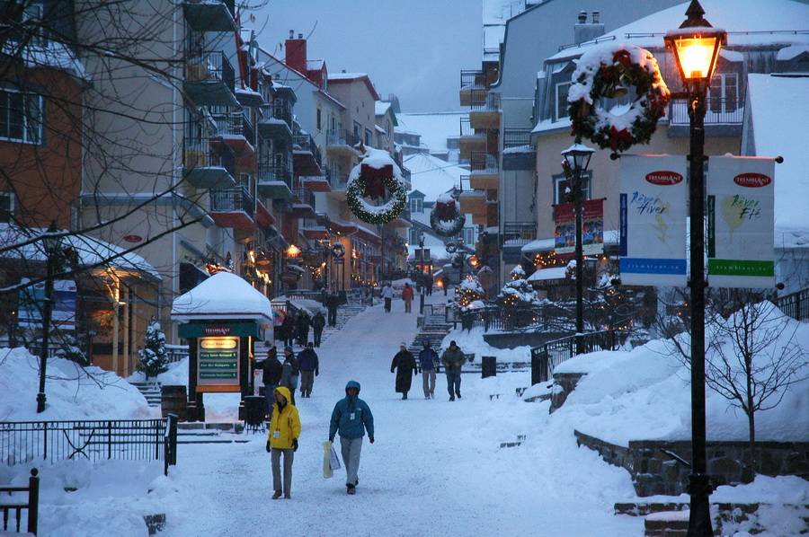 Зимняя улица в Словении