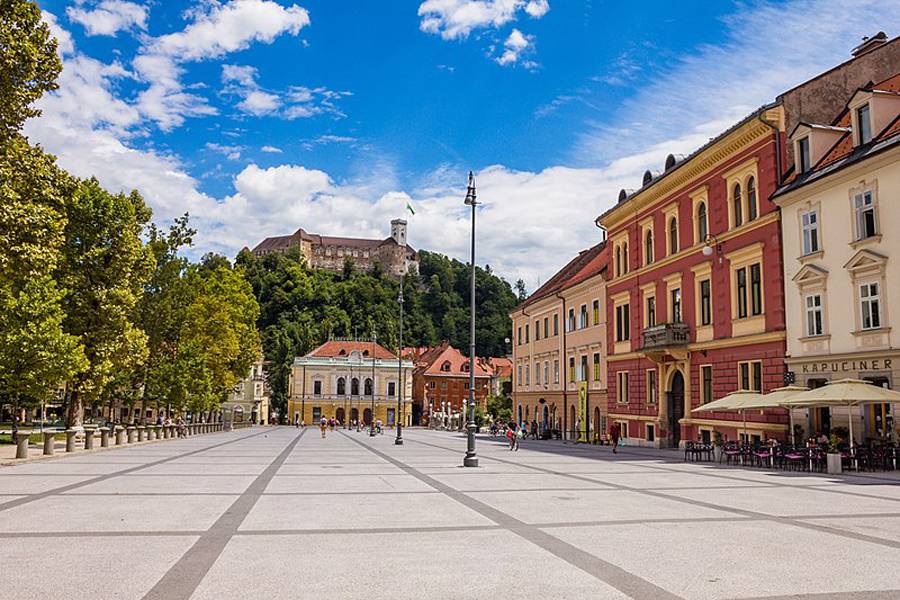 Люблянский град, вид из города